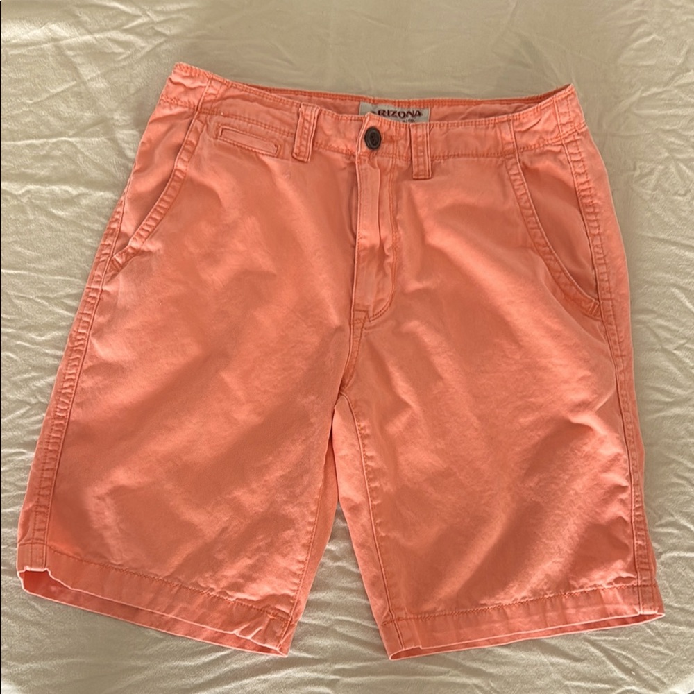 Arizona Jean Company Flat Front Orange Shorts